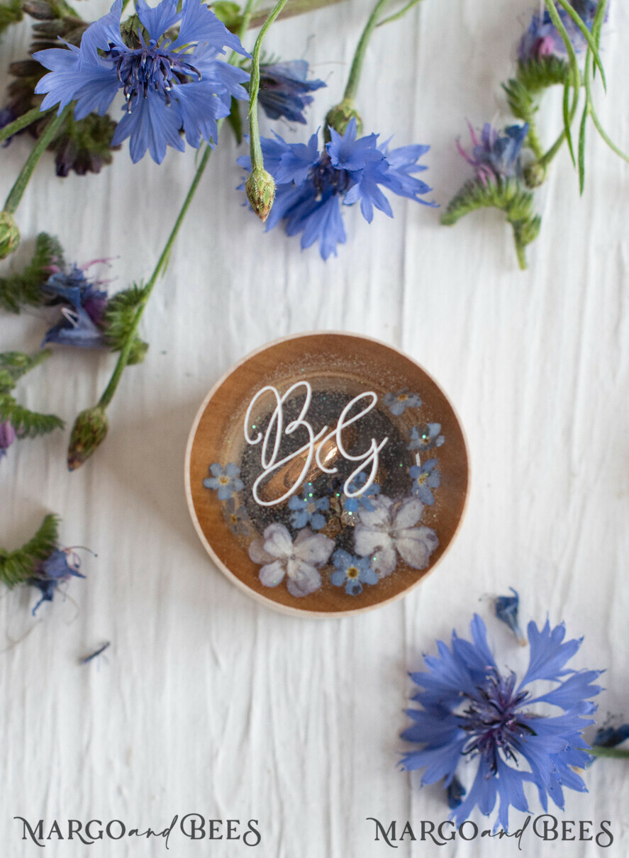 RINGTRÄGERBOXEN & KISSEN Epoxidharz Trauringe Box Individuelle Hochzeitsringbox für die Zeremonie, rustikale Glamour-Hochzeitsringbox • handgemachte Ringträgerbox • luxuriöse Samt-Ringbox