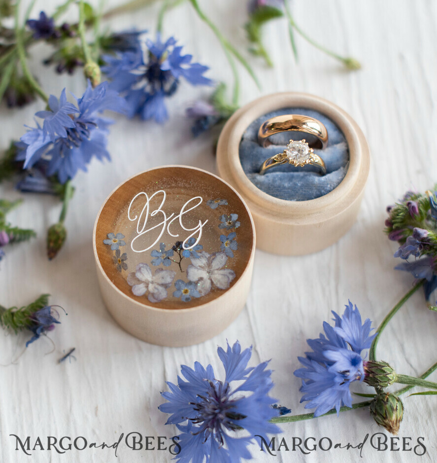 RINGTRÄGERBOXEN & KISSEN Epoxidharz Trauringe Box Individuelle Hochzeitsringbox für die Zeremonie, rustikale Glamour-Hochzeitsringbox • handgemachte Ringträgerbox • luxuriöse Samt-Ringbox