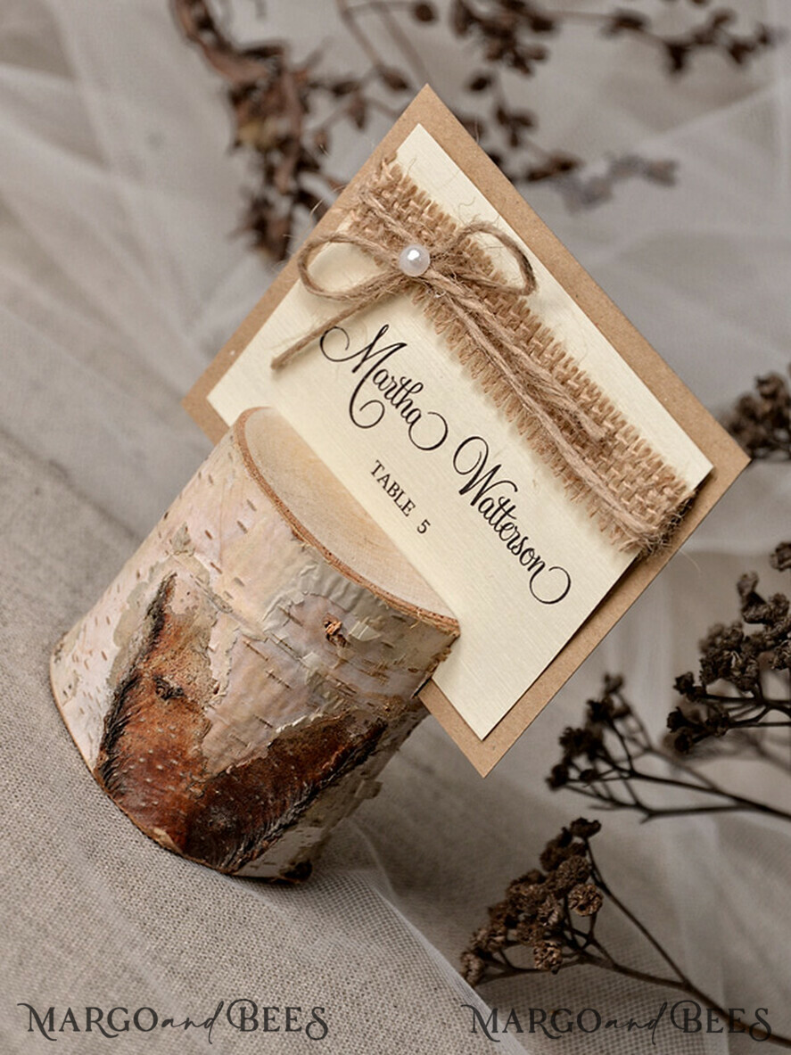 PLATZKARTEN / TISCHKARTEN  
 Rustikale Eco-Hochzeitsplatzkarten Minimalistische Eco Braune Hochzeitsplatzkarten mit Jute-Schnur, Elfenbein Namenskarten, Rustikale Hochzeitsstationery, Romantische Hochzeits-Escortkarten, Editierbarer Text