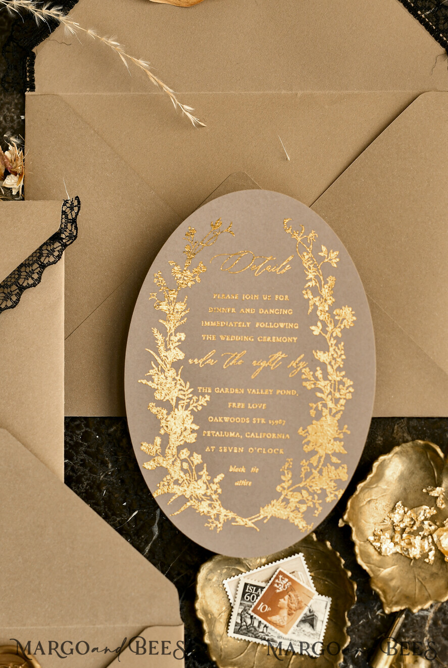 HOCHZEITS EINLADUNGEN vintage Spitze / rustikale Spitze Personalisierte Einladungen zur Goldenen Hochzeit Vintage Spitze Einladungen Elfenbein