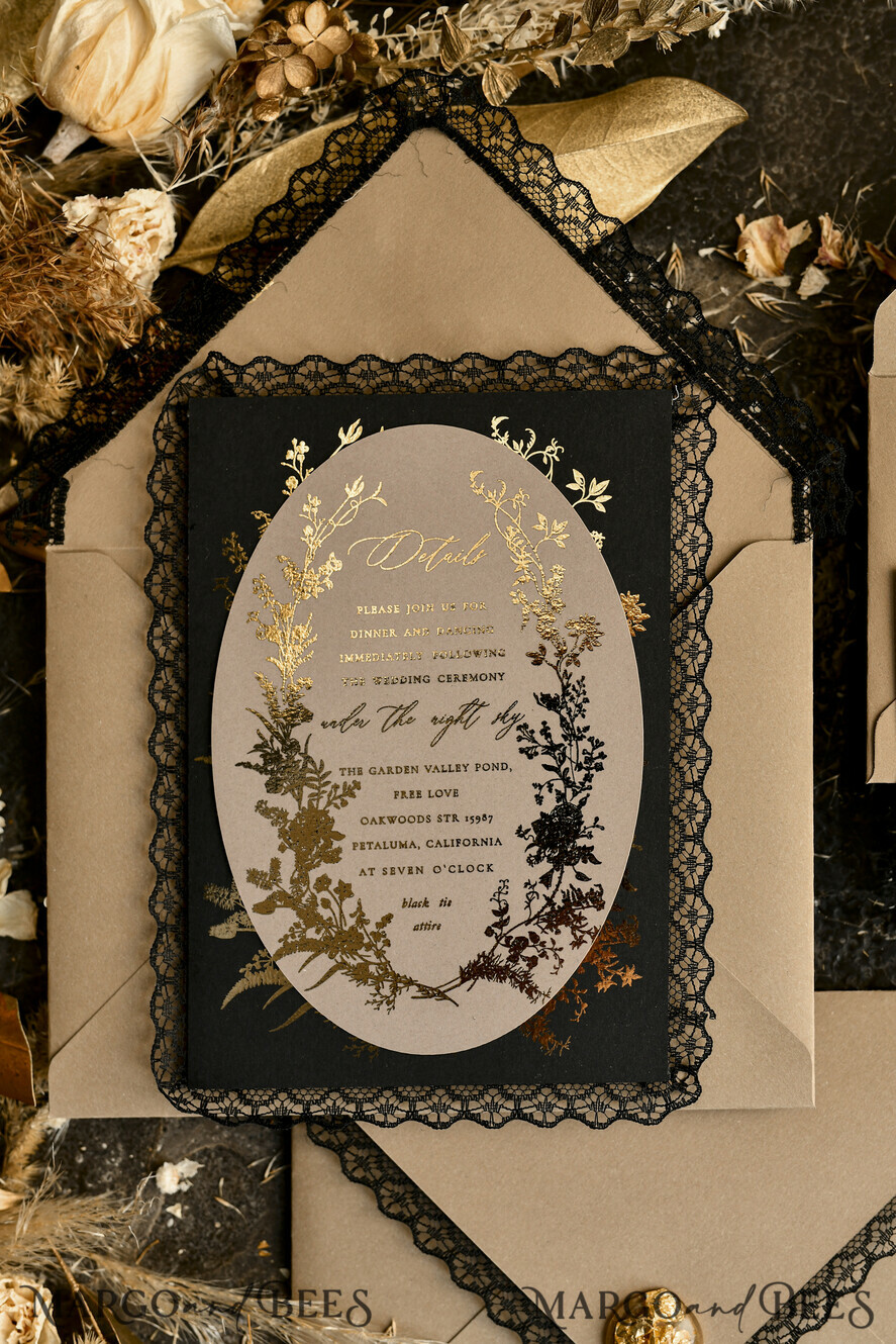 HOCHZEITS EINLADUNGEN vintage Spitze / rustikale Spitze Personalisierte Einladungen zur Goldenen Hochzeit Vintage Spitze Einladungen Elfenbein