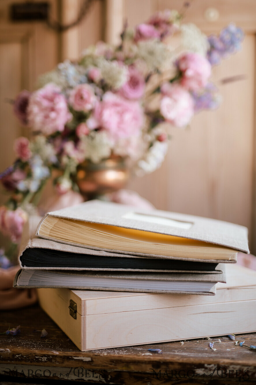 FOTOALBUM/ FOTOBOX Polaroid-Fotoalbum mit Schreibfläche Hochzeitskombination Gästebuch und Fotoalbum, Fotokabinenalbum mit personalisierten Seiten