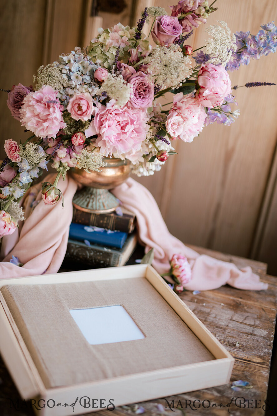 FOTOALBUM/ FOTOBOX Polaroid-Fotoalbum mit Schreibfläche Hochzeitskombination Gästebuch und Fotoalbum, Fotokabinenalbum mit personalisierten Seiten