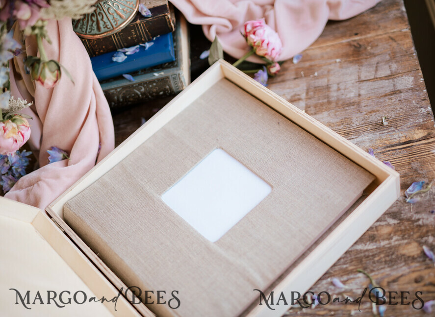 FOTOALBUM/ FOTOBOX Polaroid-Fotoalbum mit Schreibfläche Hochzeitskombination Gästebuch und Fotoalbum, Fotokabinenalbum mit personalisierten Seiten