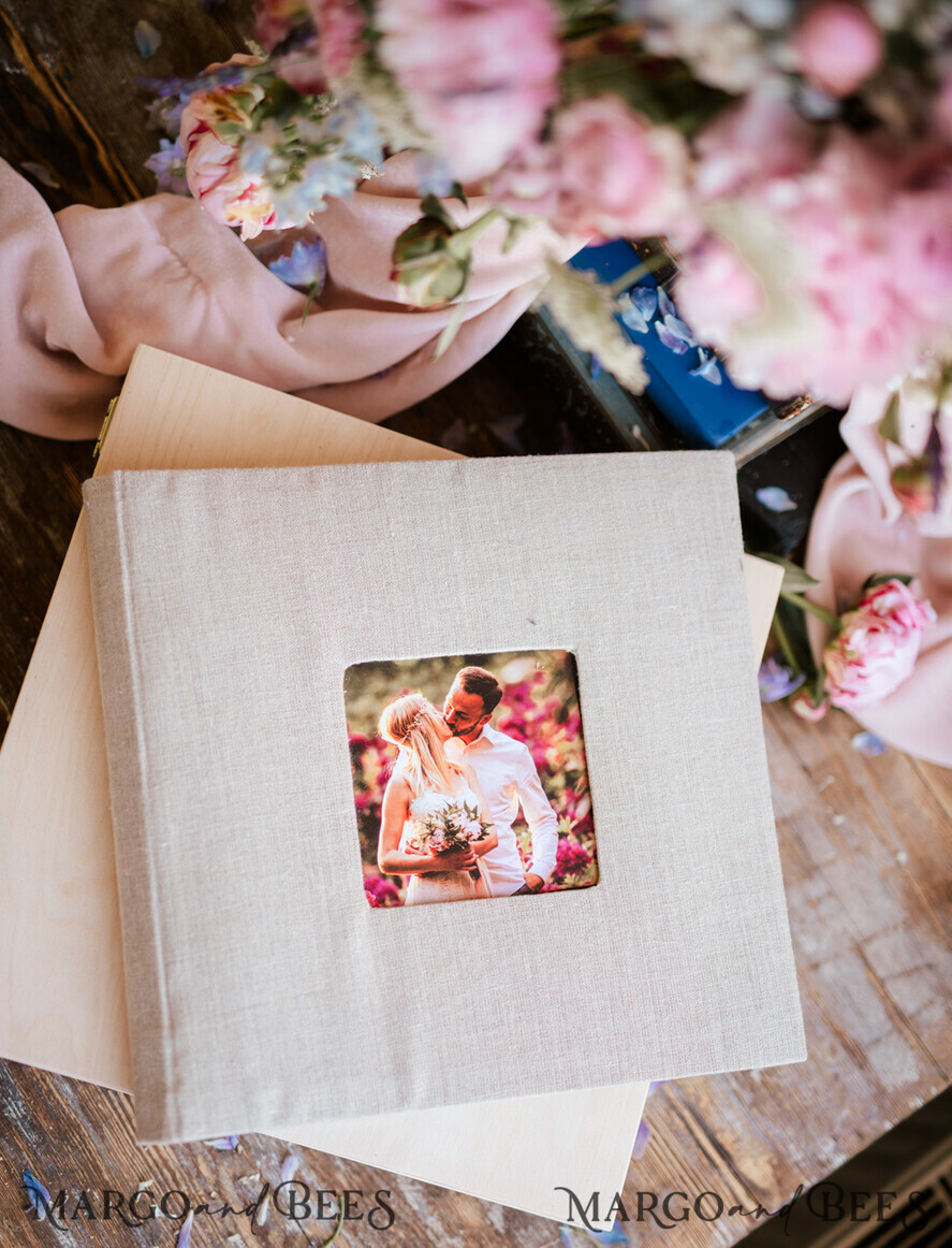 FOTOALBUM/ FOTOBOX Polaroid-Fotoalbum mit Schreibfläche Hochzeitskombination Gästebuch und Fotoalbum, Fotokabinenalbum mit personalisierten Seiten