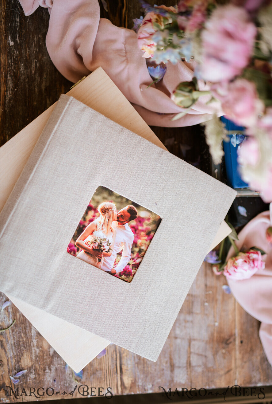 FOTOALBUM/ FOTOBOX Polaroid-Fotoalbum mit Schreibfläche Hochzeitskombination Gästebuch und Fotoalbum, Fotokabinenalbum mit personalisierten Seiten