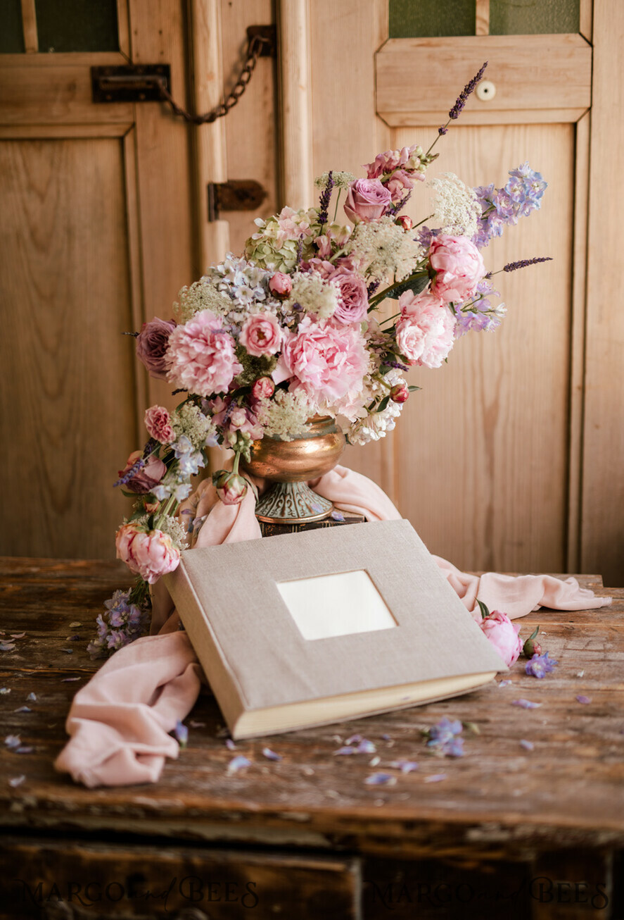 FOTOALBUM/ FOTOBOX Polaroid-Fotoalbum mit Schreibfläche Hochzeitskombination Gästebuch und Fotoalbum, Fotokabinenalbum mit personalisierten Seiten