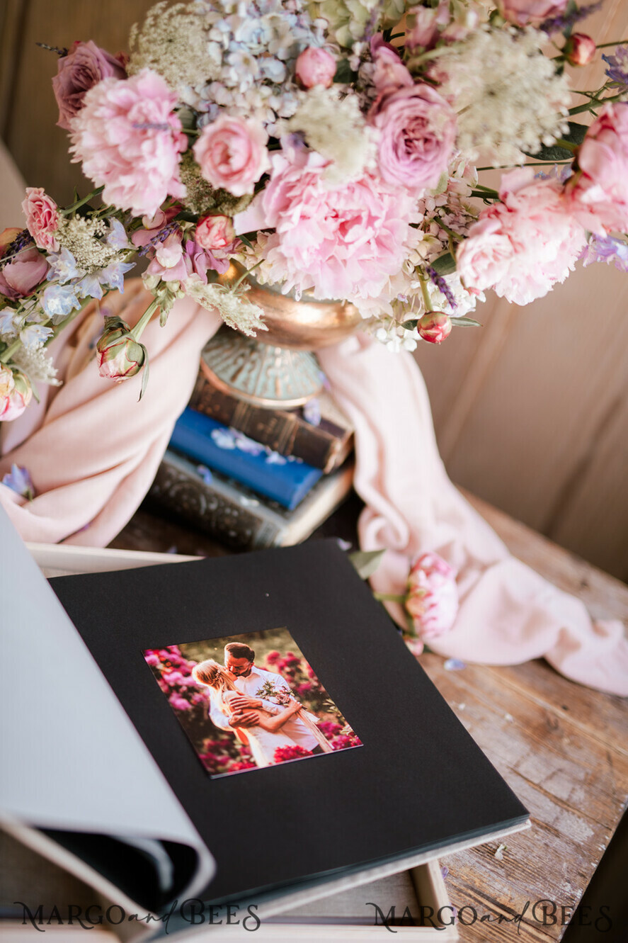 FOTOALBUM/ FOTOBOX Polaroid-Fotoalbum mit Schreibfläche Hochzeitskombination Gästebuch und Fotoalbum, Fotokabinenalbum mit personalisierten Seiten