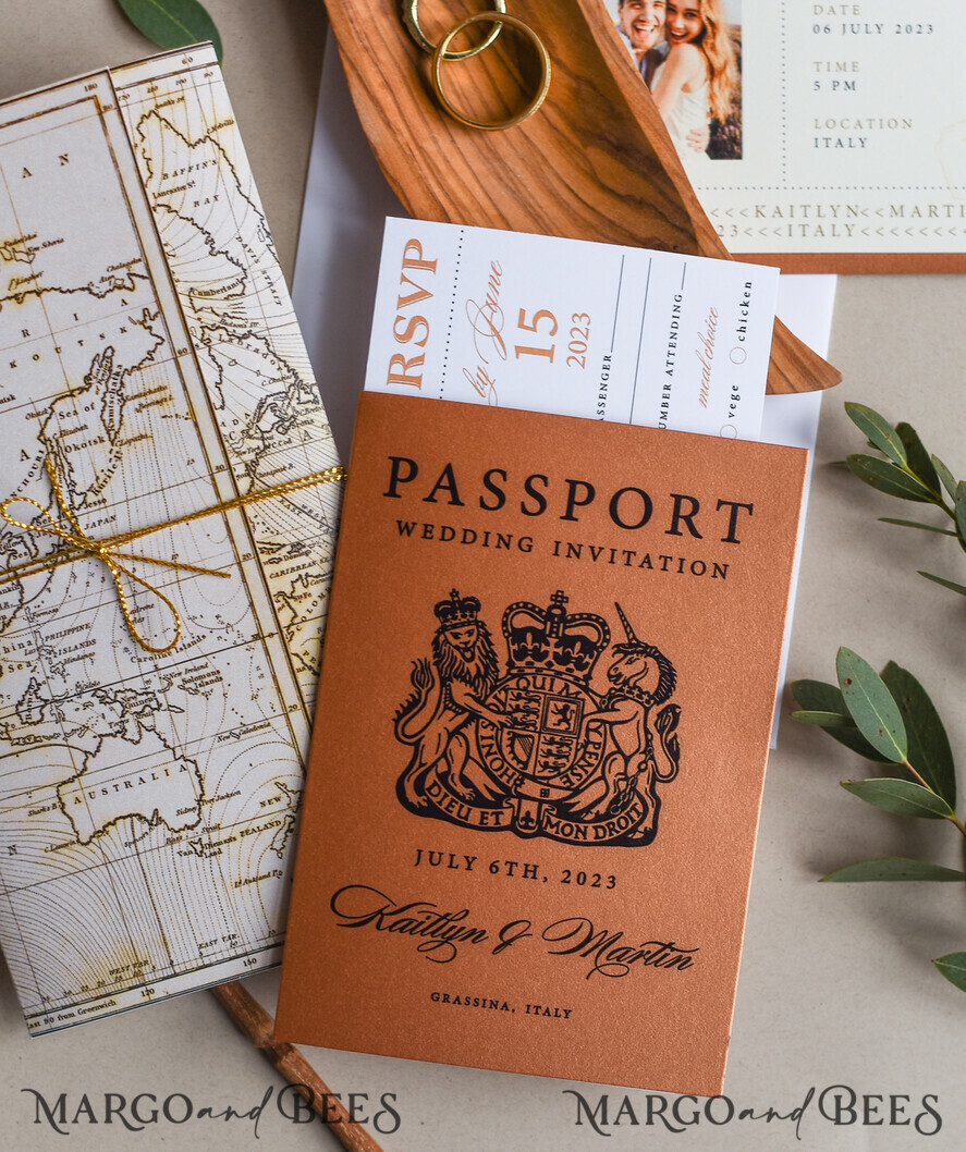 HOCHZEITS EINLADUNGEN Pass zur Liebe / Strandhochzeits-Einladungen Terrakotta Reisepass Hochzeits Einladung, Hochzeitskarten Bordkarte, Reisepass Hochzeits Einladungen im Ausland, Zielhochzeit Einladungen, Reisekarten Hochzeitsstationery.