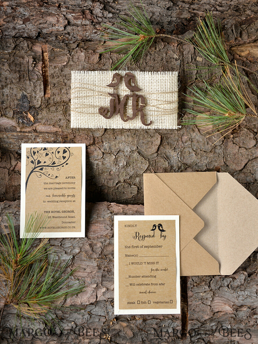 HOCHZEITS EINLADUNGEN Wald / Berge / Waldlandschaft Thema Waldpapierwaren