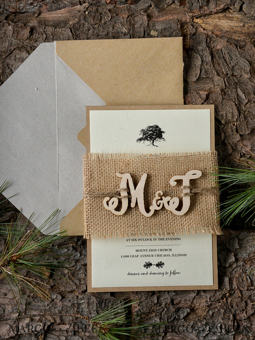HOCHZEITS EINLADUNGEN Wald / Berge / Waldlandschaft Thema Waldstationery