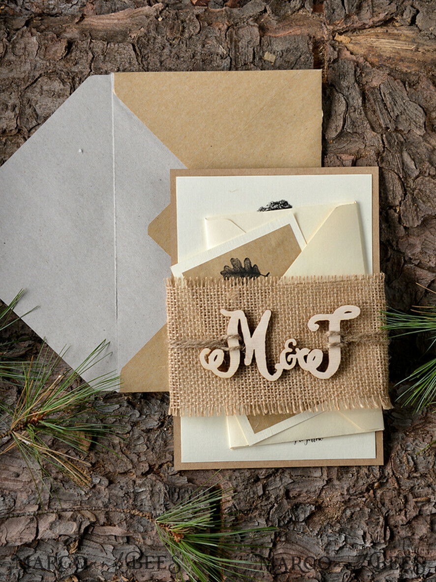 HOCHZEITS EINLADUNGEN Wald / Berge / Waldlandschaft Thema Waldstationery