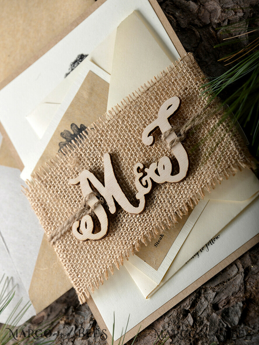 HOCHZEITS EINLADUNGEN Wald / Berge / Waldlandschaft Thema Waldstationery