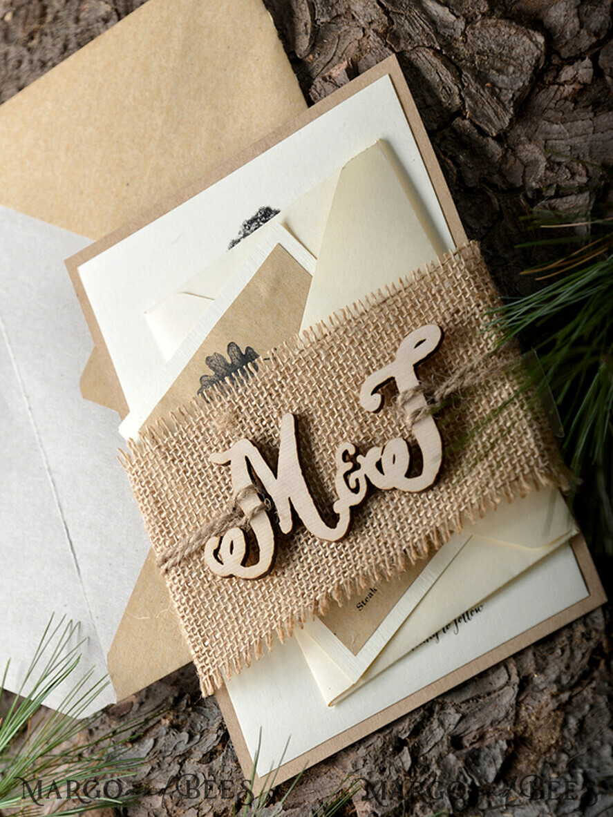 HOCHZEITS EINLADUNGEN Wald / Berge / Waldlandschaft Thema Waldstationery