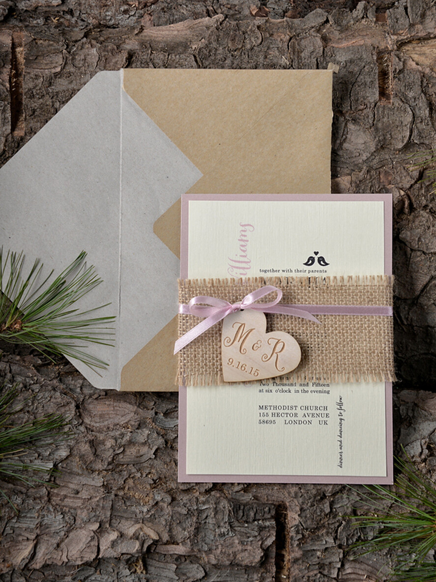 HOCHZEITS EINLADUNGEN Wald / Berge / Waldlandschaft Thema Waldpapierwaren