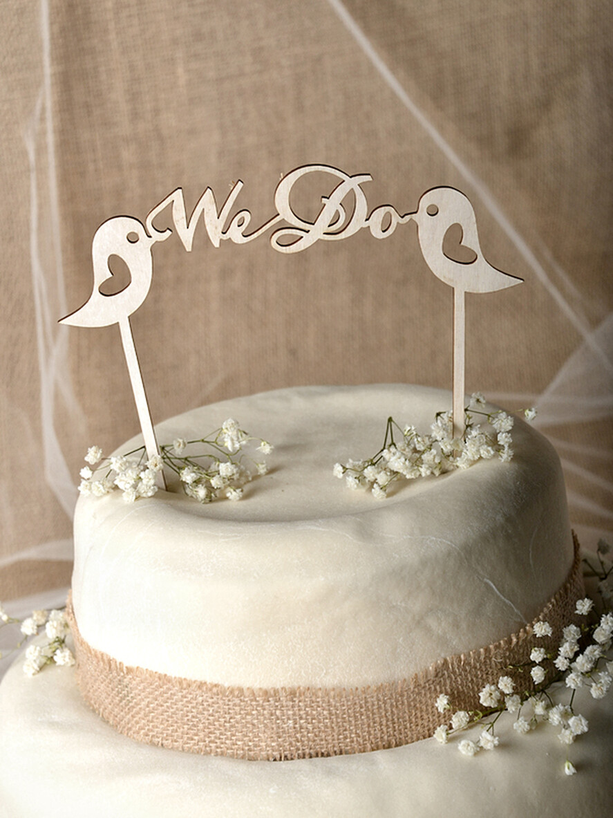 TORTENDEKORATION  
 RUSTIKAL  
 Hochzeitstorte Topper, vintage
