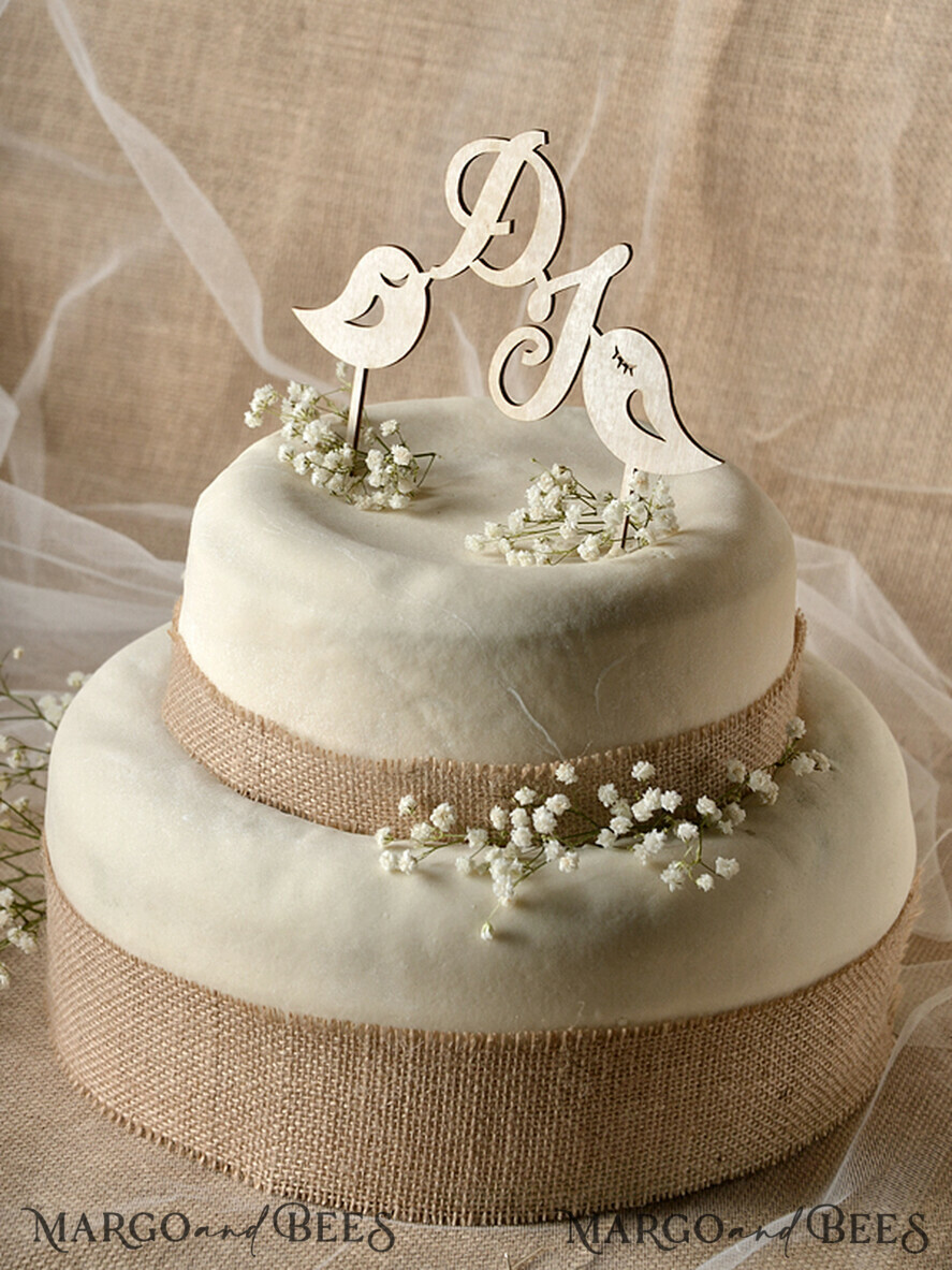 TORTENDEKORATION  
 RUSTIKAL  
 Hochzeitstorte Topper, rustikal