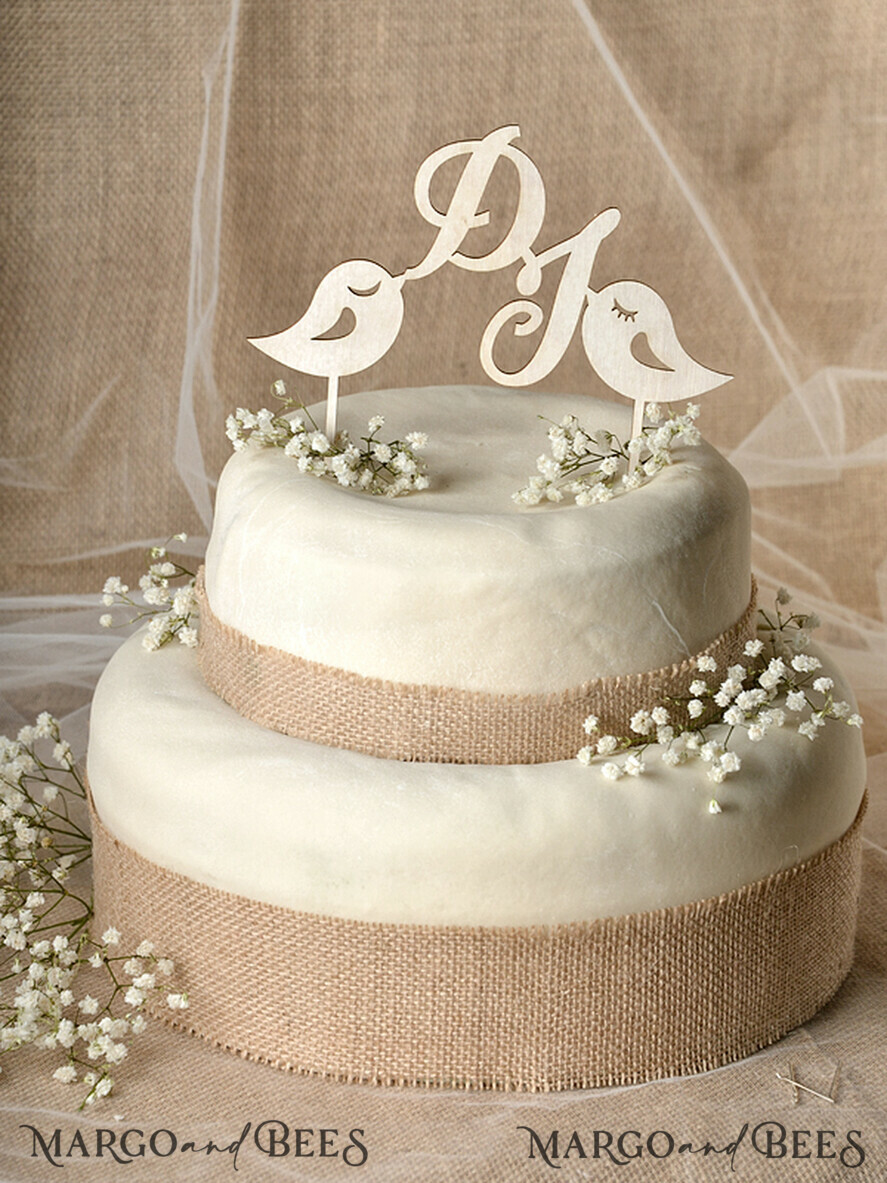 TORTENDEKORATION  
 RUSTIKAL  
 Hochzeitstorte Topper, rustikal