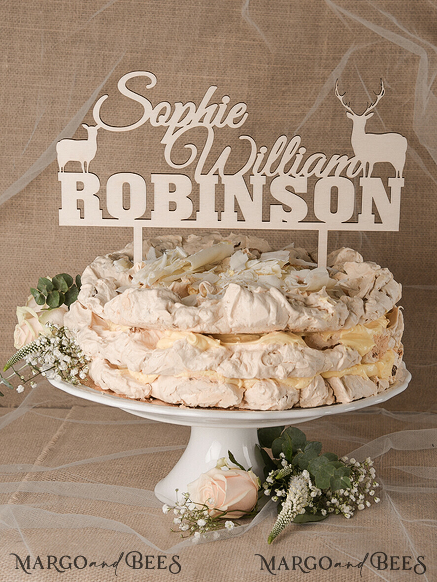 TORTENDEKORATION  
 RUSTIKAL  
 Hochzeitstorte Topper, vintage
