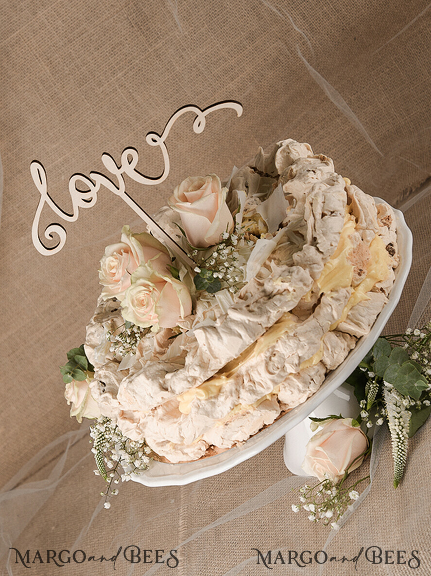 TORTENDEKORATION  
 RUSTIKAL  
 Hochzeitstorte-Topper, rustikal
