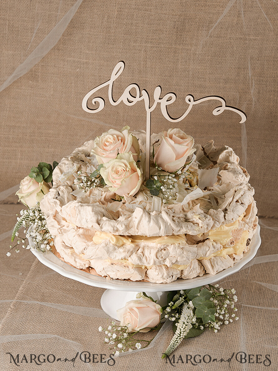 TORTENDEKORATION  
 RUSTIKAL  
 Hochzeitstorte-Topper, rustikal