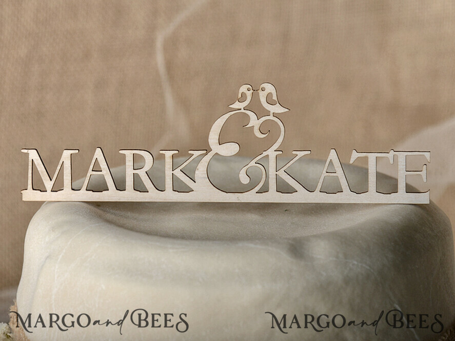 TORTENDEKORATION  
 RUSTIKAL  
 Hochzeitstortenfigur, Holz