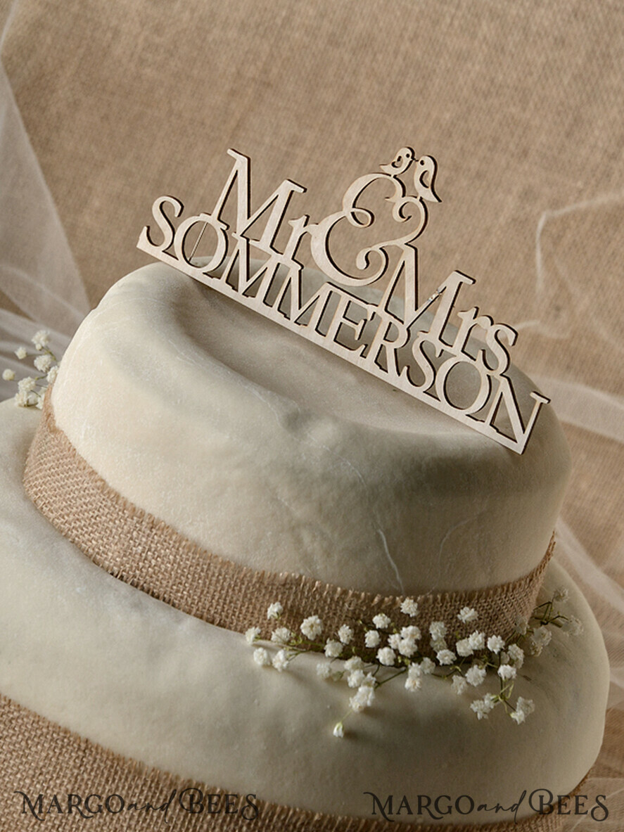 TORTENDEKORATION  
 RUSTIKAL  
 Hochzeitstorte Topper, vintage