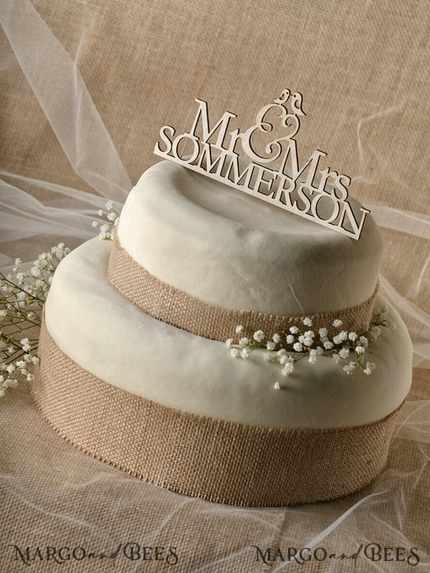 TORTENDEKORATION  
 RUSTIKAL  
 Hochzeitstorte Topper, vintage