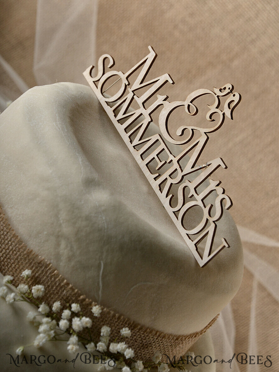 TORTENDEKORATION  
 RUSTIKAL  
 Hochzeitstorte Topper, vintage