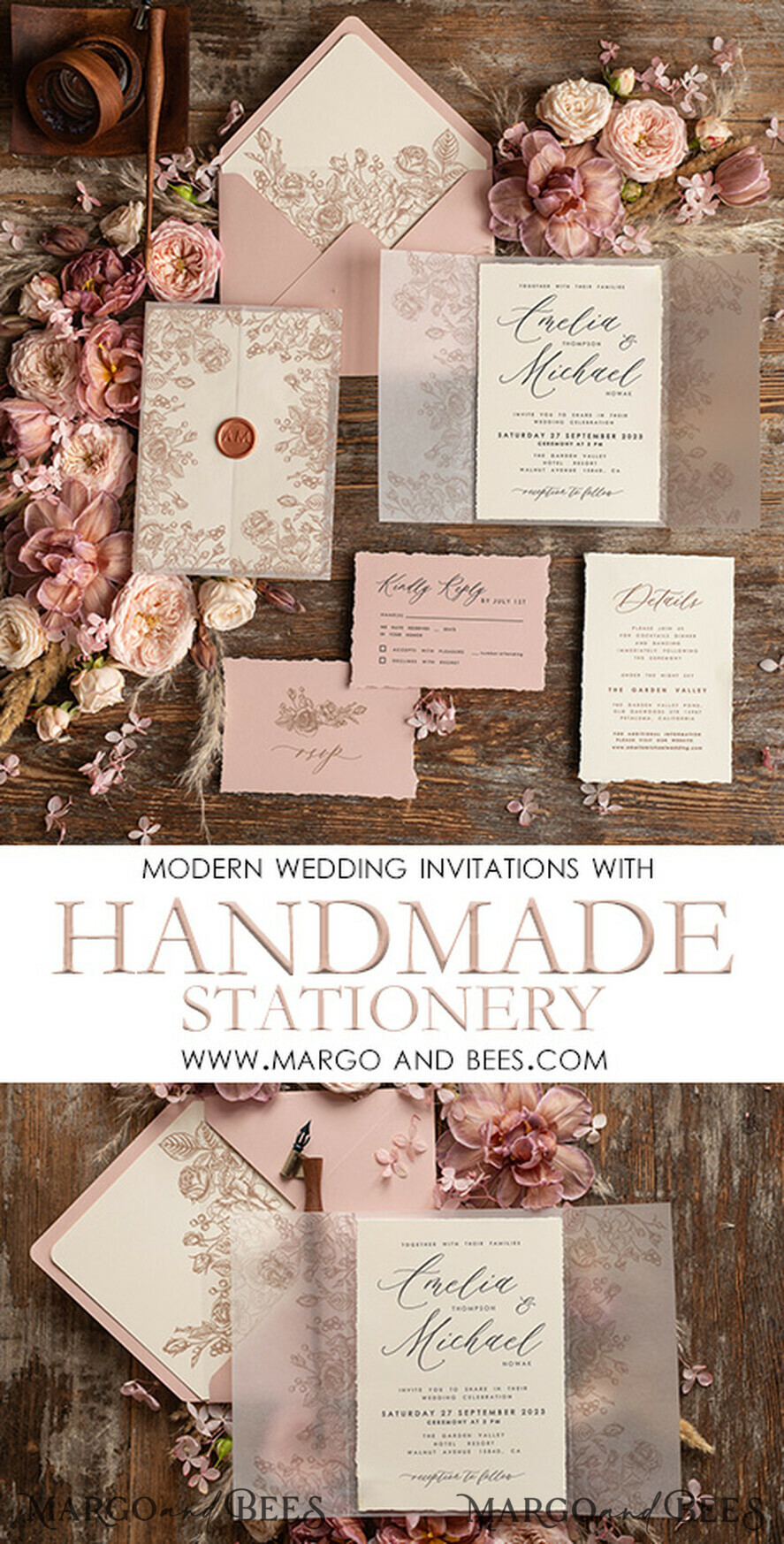 HOCHZEITS EINLADUNGEN Elegante Einladungen Klassische Karten Schicke Hochzeitseinladungen, Einfache Hochzeitseinladungen • Elegantes Hochzeitseinladungsset • Handgemachte Hochzeitseinladungen