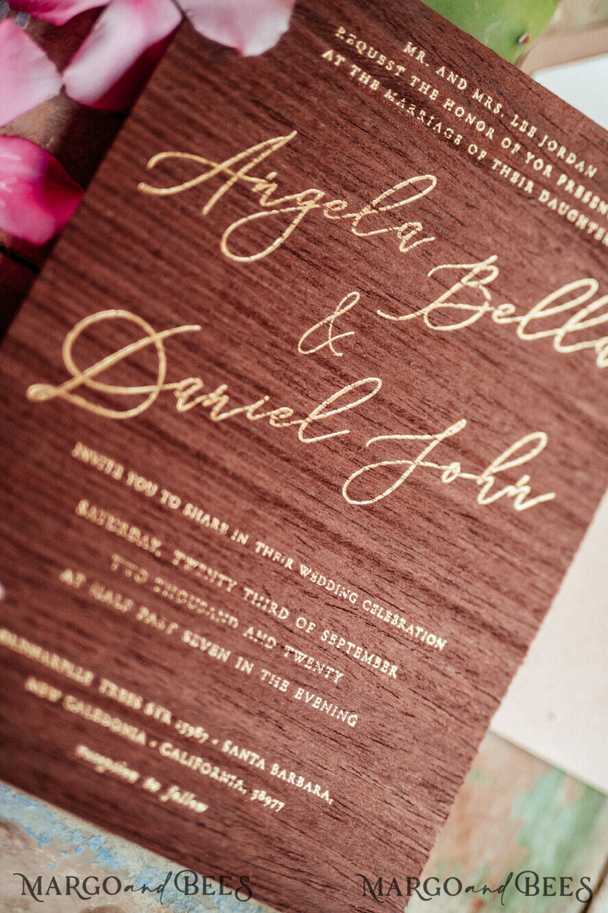 HOCHZEITS EINLADUNGEN Elegante Einladungen Klassische Karten Elegante Holzhochzeitskarten, minimalistische nude Hochzeitskarten, glamouröse goldene Hochzeitskarten, handgemachte Hochzeitspapeterie.