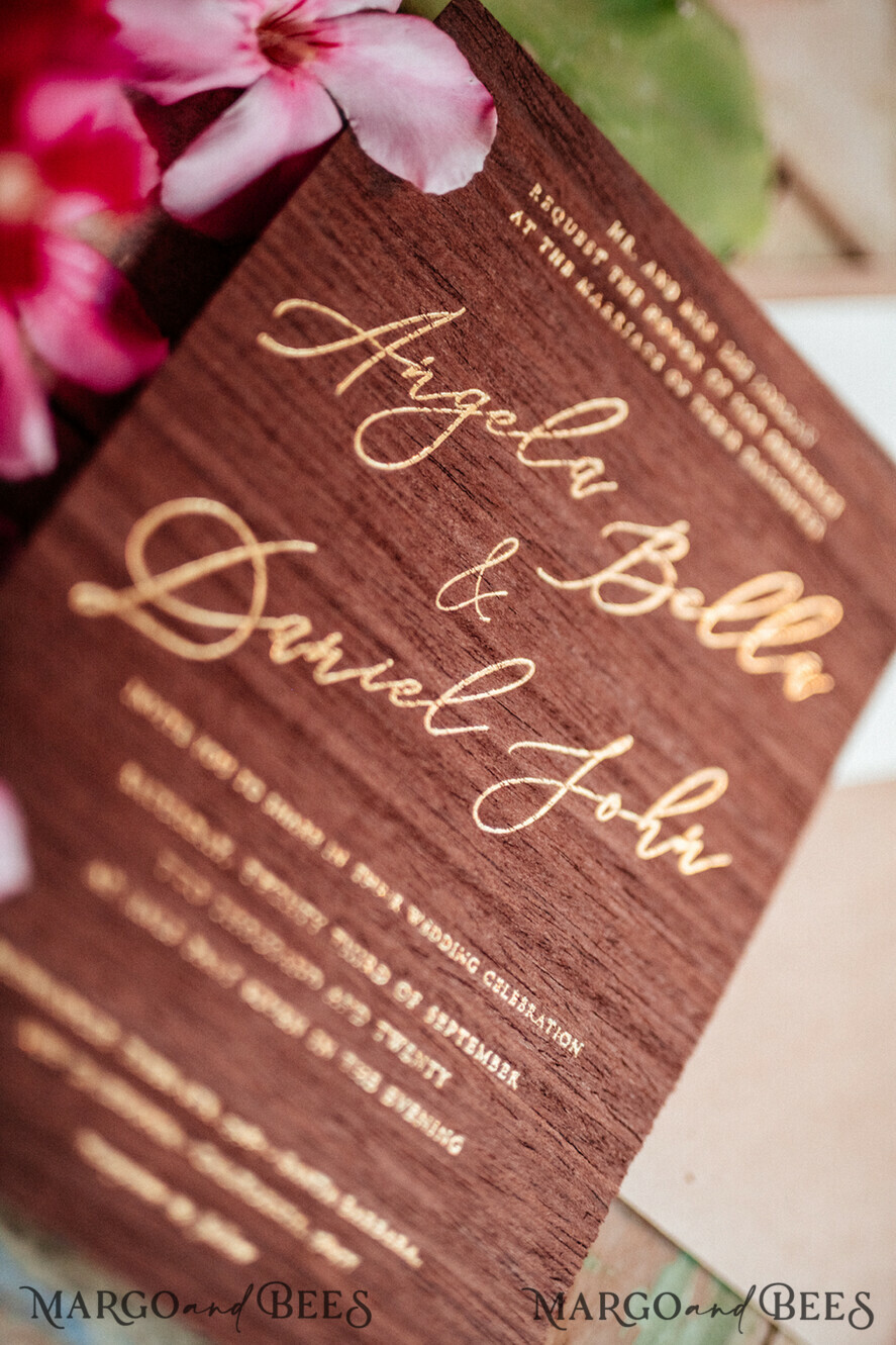 HOCHZEITS EINLADUNGEN Elegante Einladungen Klassische Karten Elegante Holzhochzeitskarten, minimalistische nude Hochzeitskarten, glamouröse goldene Hochzeitskarten, handgemachte Hochzeitspapeterie.
