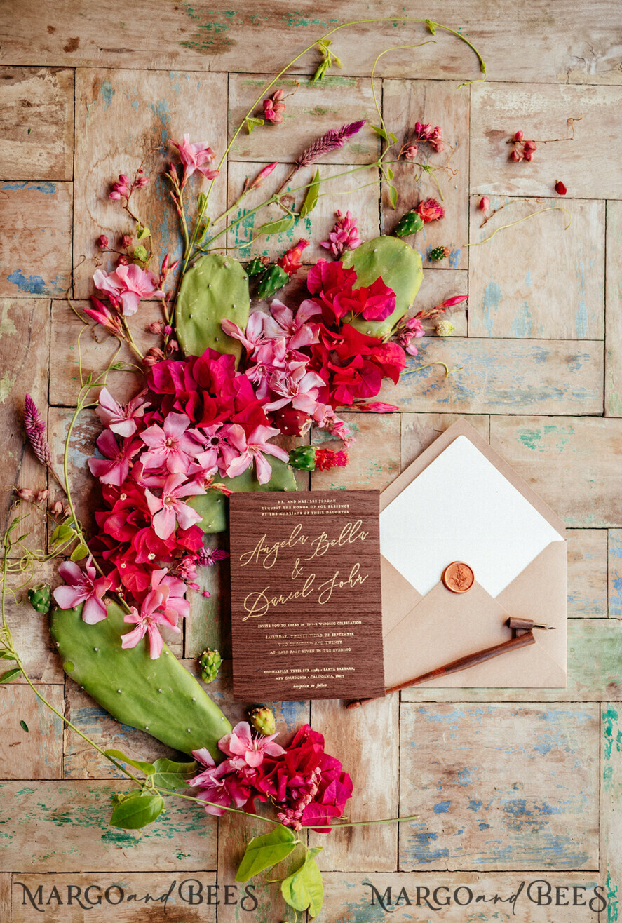 HOCHZEITS EINLADUNGEN Elegante Einladungen Klassische Karten Elegante Holzhochzeitskarten, minimalistische nude Hochzeitskarten, glamouröse goldene Hochzeitskarten, handgemachte Hochzeitspapeterie.