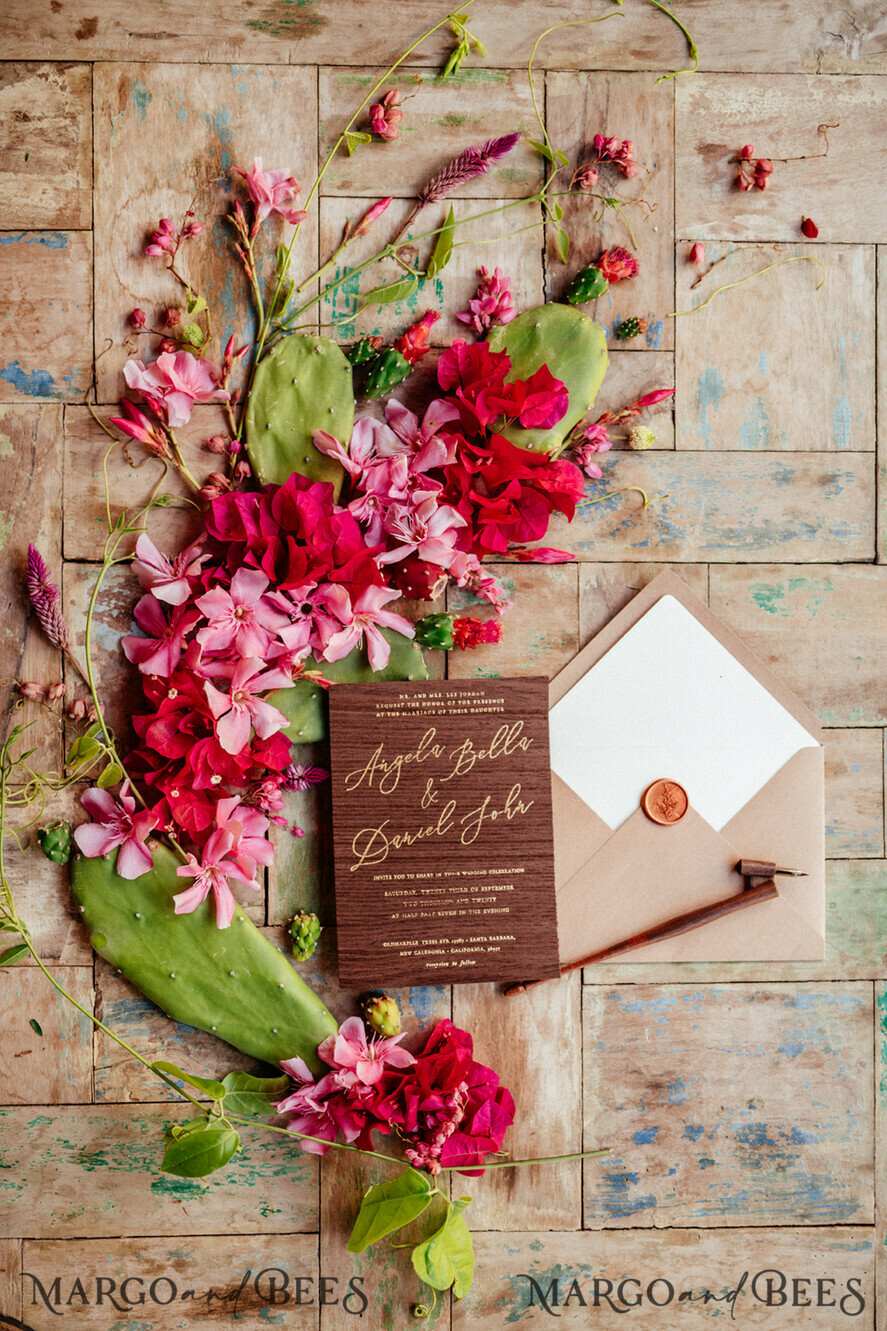 HOCHZEITS EINLADUNGEN Elegante Einladungen Klassische Karten Elegante Holzhochzeitskarten, minimalistische nude Hochzeitskarten, glamouröse goldene Hochzeitskarten, handgemachte Hochzeitspapeterie.