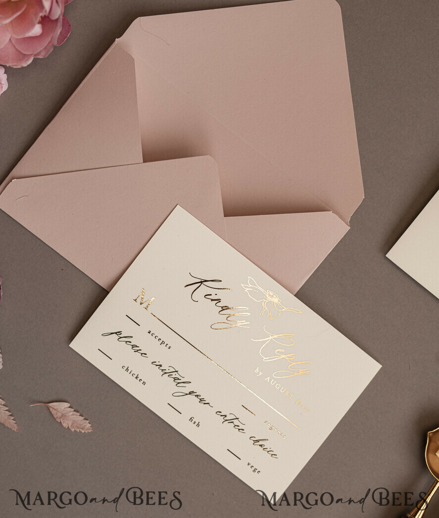 HOCHZEITS EINLADUNGEN Gold / Roségold / Silber / Glitzer Goldschimmer Hochzeiteinladungen, Blush Pink Glitter Hochzeitskarten, Glamour Goldene Hochzeitsinvitation Suite, Romantische erschwingliche Hochzeitsstationery