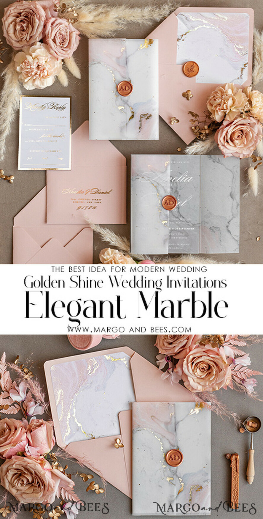 HOCHZEITS EINLADUNGEN Gold / Roségold / Silber / Glitzer Hochzeitseinladungen Suite, Glamour Hochzeitseinladungen, Goldener Glanz Hochzeitseinladung Suite, Luxus Hochzeitseinladungen