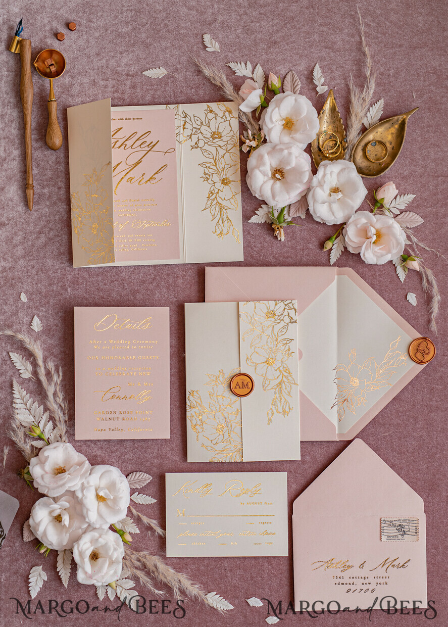 HOCHZEITS EINLADUNGEN Gold / Roségold / Silber / Glitzer Maßgeschneiderte Hochzeits-Einladungskarten, Glamour Hochzeitskarten • Glitzernde Hochzeits-Einladungssuite • Luxushochzeitskarten
