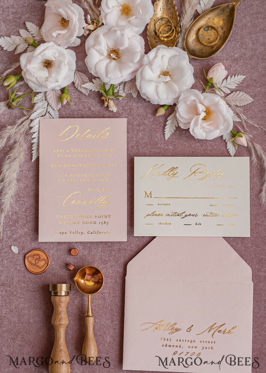 HOCHZEITS EINLADUNGEN Gold / Roségold / Silber / Glitzer Maßgeschneiderte Hochzeits-Einladungskarten, Glamour Hochzeitskarten • Glitzernde Hochzeits-Einladungssuite • Luxushochzeitskarten