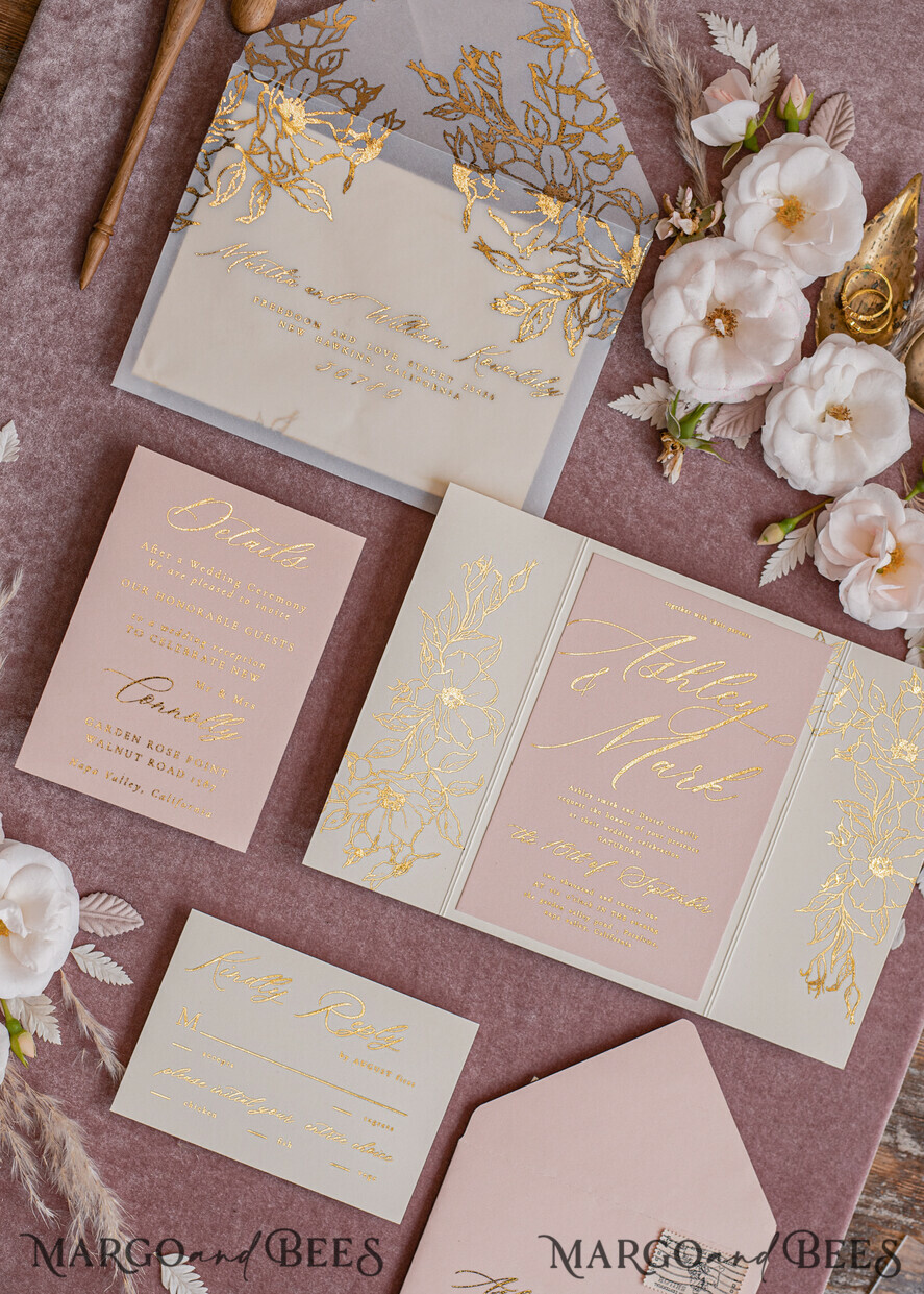 HOCHZEITS EINLADUNGEN Gold / Roségold / Silber / Glitzer Maßgeschneiderte Hochzeits-Einladungskarten, Glamour Hochzeitskarten • Glitzernde Hochzeits-Einladungssuite • Luxushochzeitskarten