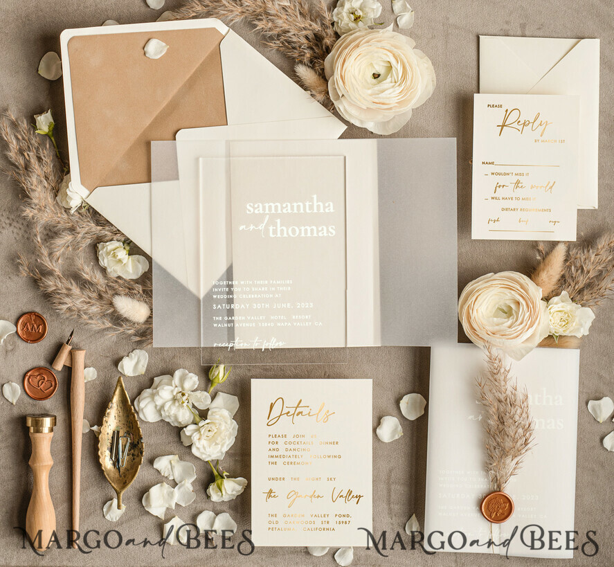 HOCHZEITS EINLADUNGEN Gold / Roségold / Silber / Glitzer Acryl Pampasgras Hochzeitseinladungen, Samt Nude Hochzeitseinladungen, Elegante Samt Hochzeitseinladungsreihe, Moderne Hochzeitseinladungen