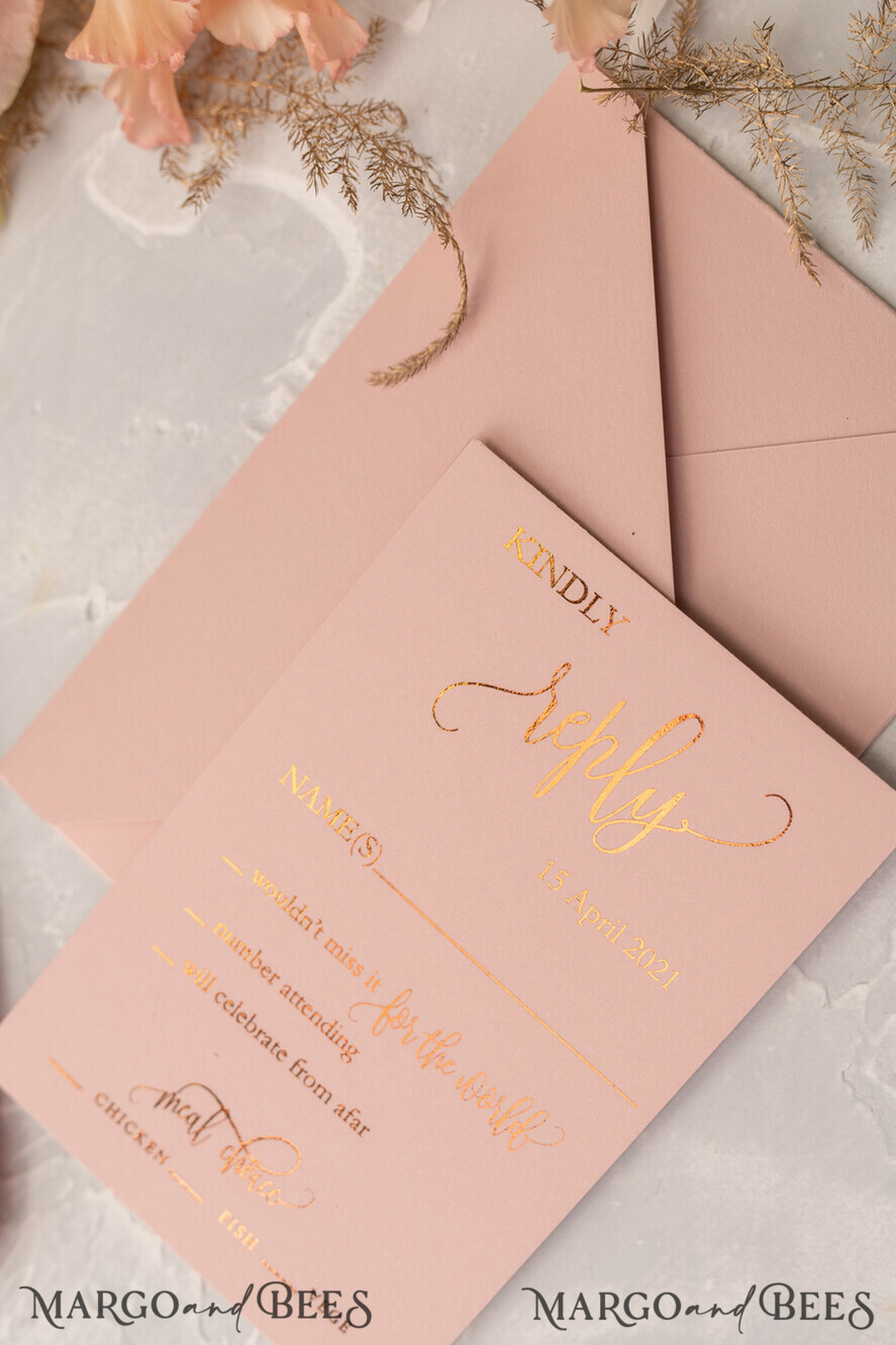 HOCHZEITS EINLADUNGEN Gold / Roségold / Silber / Glitzer Glamour Vellum Hochzeitskarten, Goldener Glanz Hochzeitskarten, Romantische Blush-Pink Hochzeitsstationery, Elegante Goldfolie Hochzeits-Einladungen