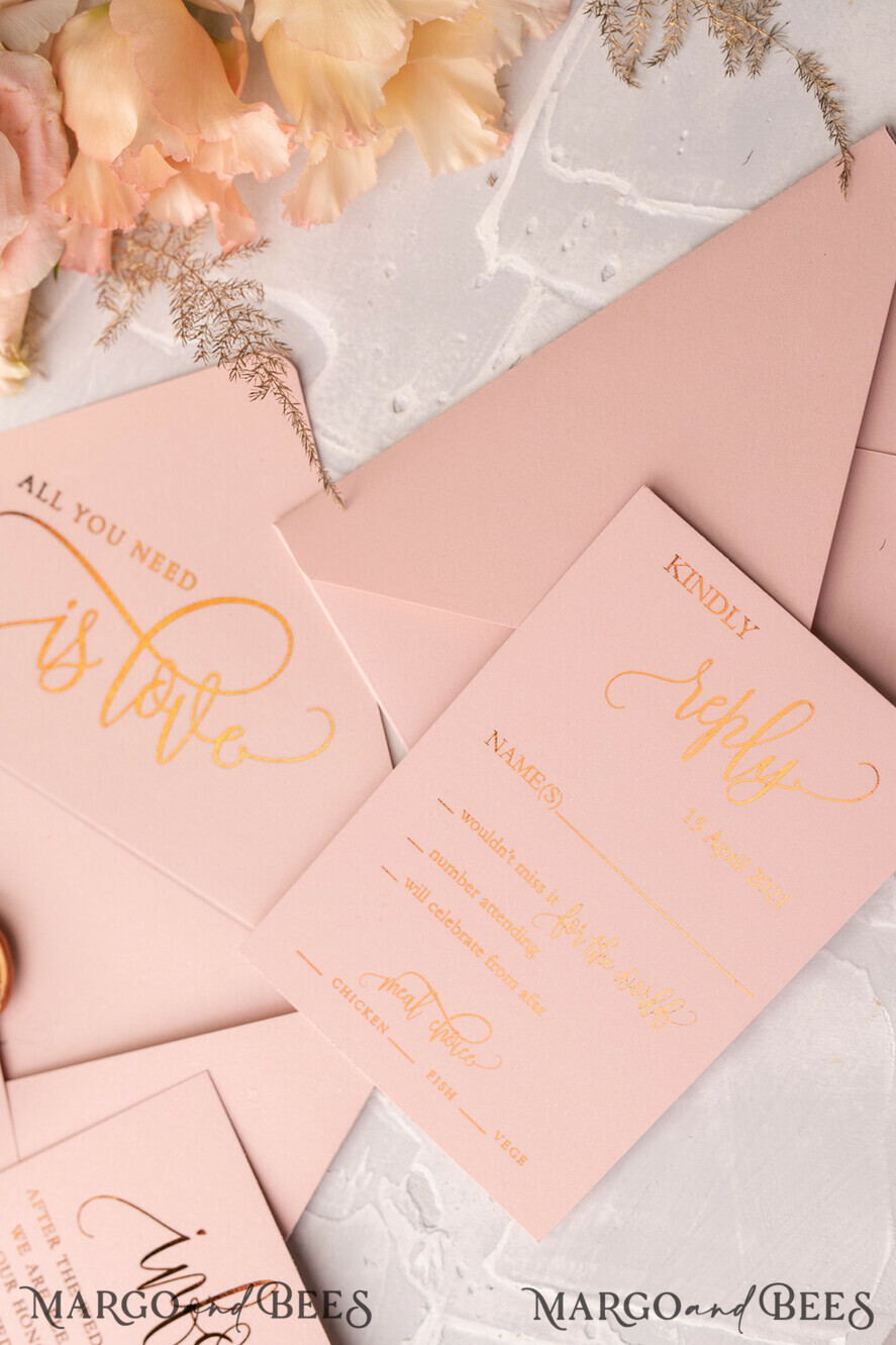 HOCHZEITS EINLADUNGEN Gold / Roségold / Silber / Glitzer Glamour Vellum Hochzeitskarten, Goldener Glanz Hochzeitskarten, Romantische Blush-Pink Hochzeitsstationery, Elegante Goldfolie Hochzeits-Einladungen