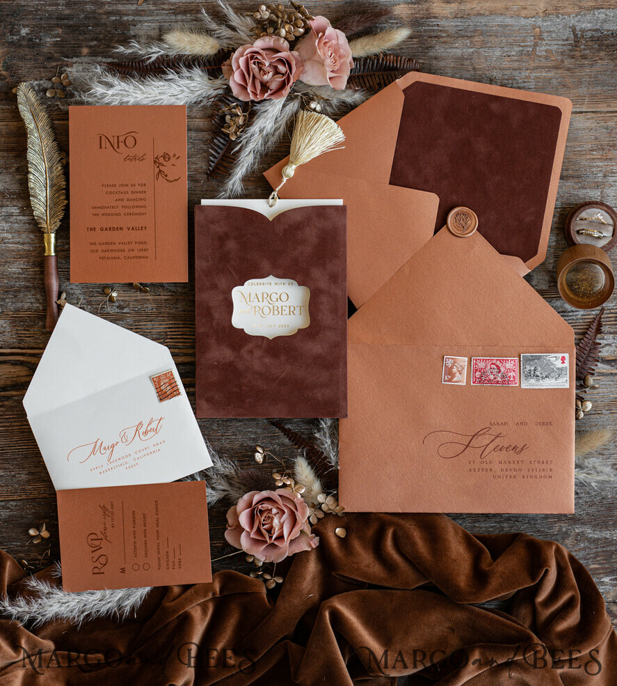 HOCHZEITS EINLADUNGEN Gold / Roségold / Silber / Glitzer 