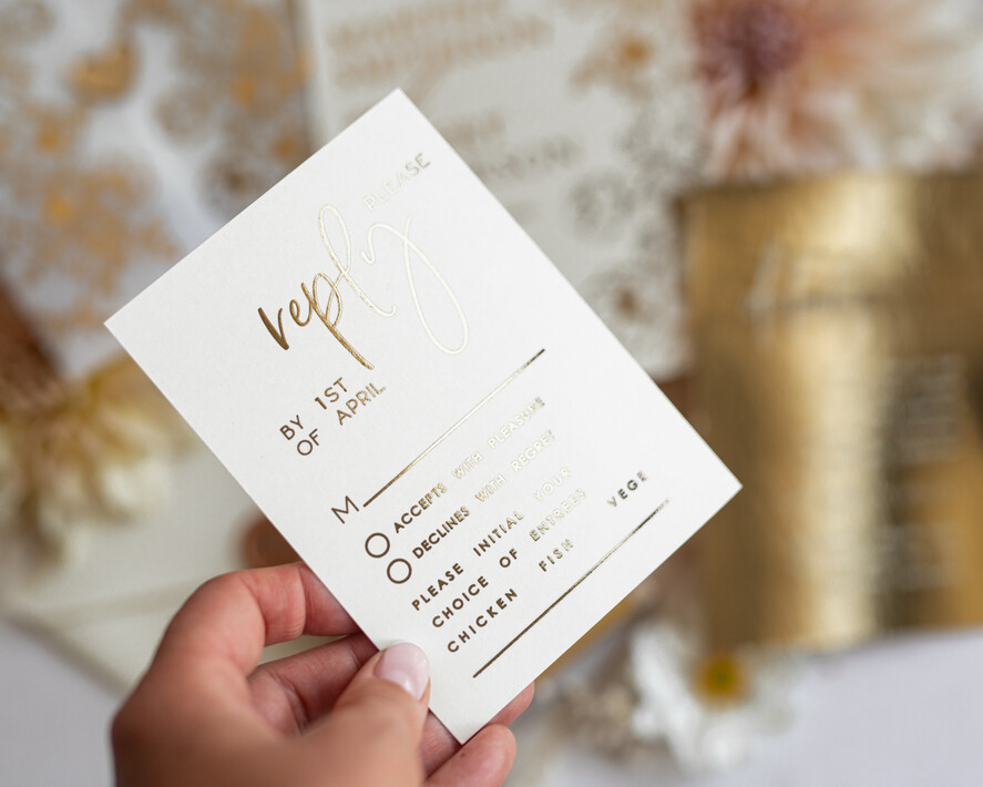 HOCHZEITS EINLADUNGEN Gold / Roségold / Silber / Glitzer Vllum Hochzeitskarten-Set, Boho Glam Hochzeitskarten, Golden Shine Hochzeitseinladungen, Elegante Goldene Hochzeitskarten