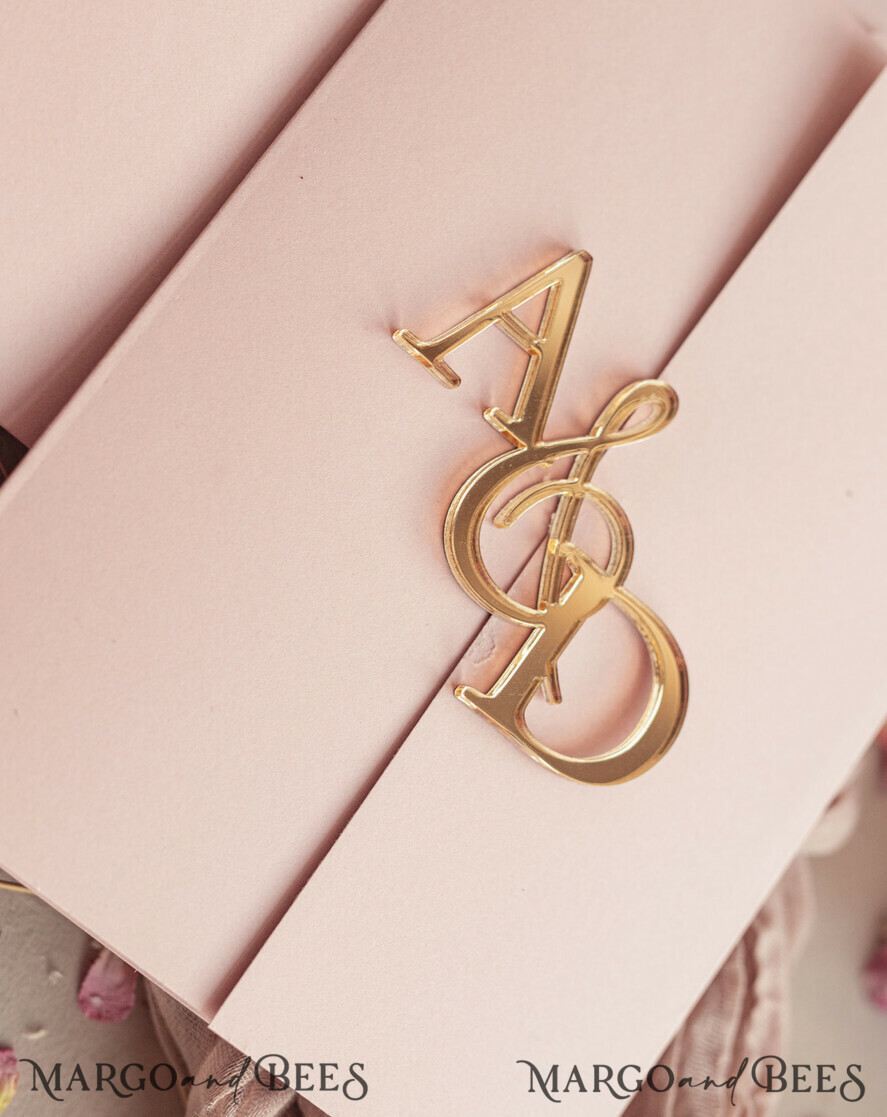 HOCHZEITS EINLADUNGEN Gold / Roségold / Silber / Glitzer Luxus-Spiegelgold-Hochzeitseinladungen, elegante Blush-Pink-Hochzeitskarten, glamouröse Acryl-Hochzeitseinladungen, klare Plexi-Hochzeitseinladungssuite.