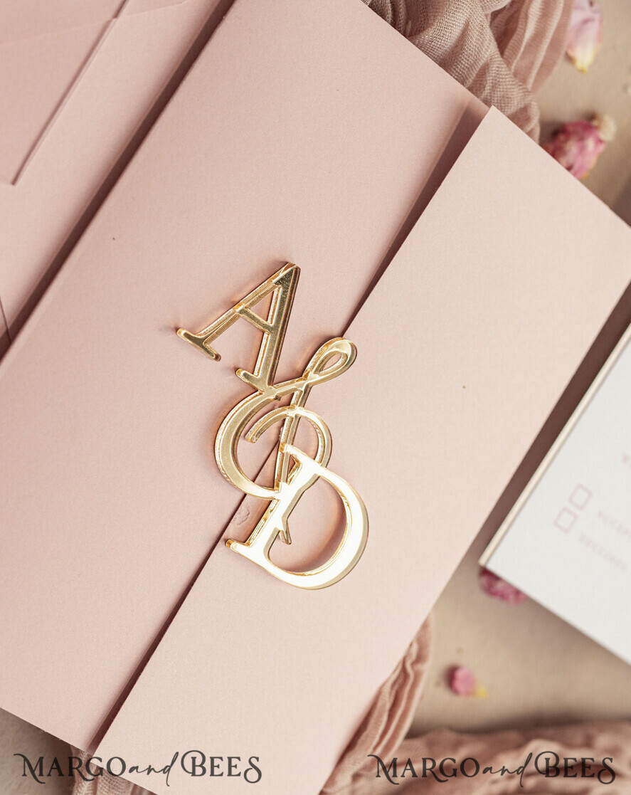 HOCHZEITS EINLADUNGEN Gold / Roségold / Silber / Glitzer Luxus-Spiegelgold-Hochzeitseinladungen, elegante Blush-Pink-Hochzeitskarten, glamouröse Acryl-Hochzeitseinladungen, klare Plexi-Hochzeitseinladungssuite.