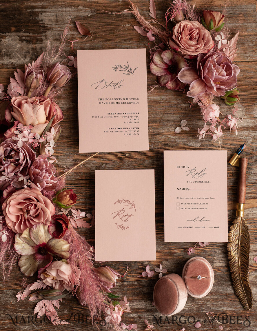 HOCHZEITS EINLADUNGEN Gold / Roségold / Silber / Glitzer Rose Gold Hochzeitskarten UK, Luxus Glitzer Hochzeitskarten • Glamour Hochzeitskarten Suite • Bluh Pink Luxus Hochzeitskarten