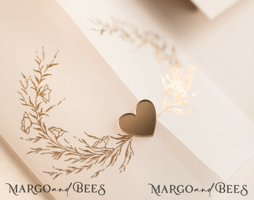 HOCHZEITS EINLADUNGEN Gold / Roségold / Silber / Glitzer Arch Acryl Hochzeits-Einladungssuite, Boho Glam Hochzeits-Einladungen, Goldener Glanz Hochzeitskarten, Elegante goldene Hochzeitskarten