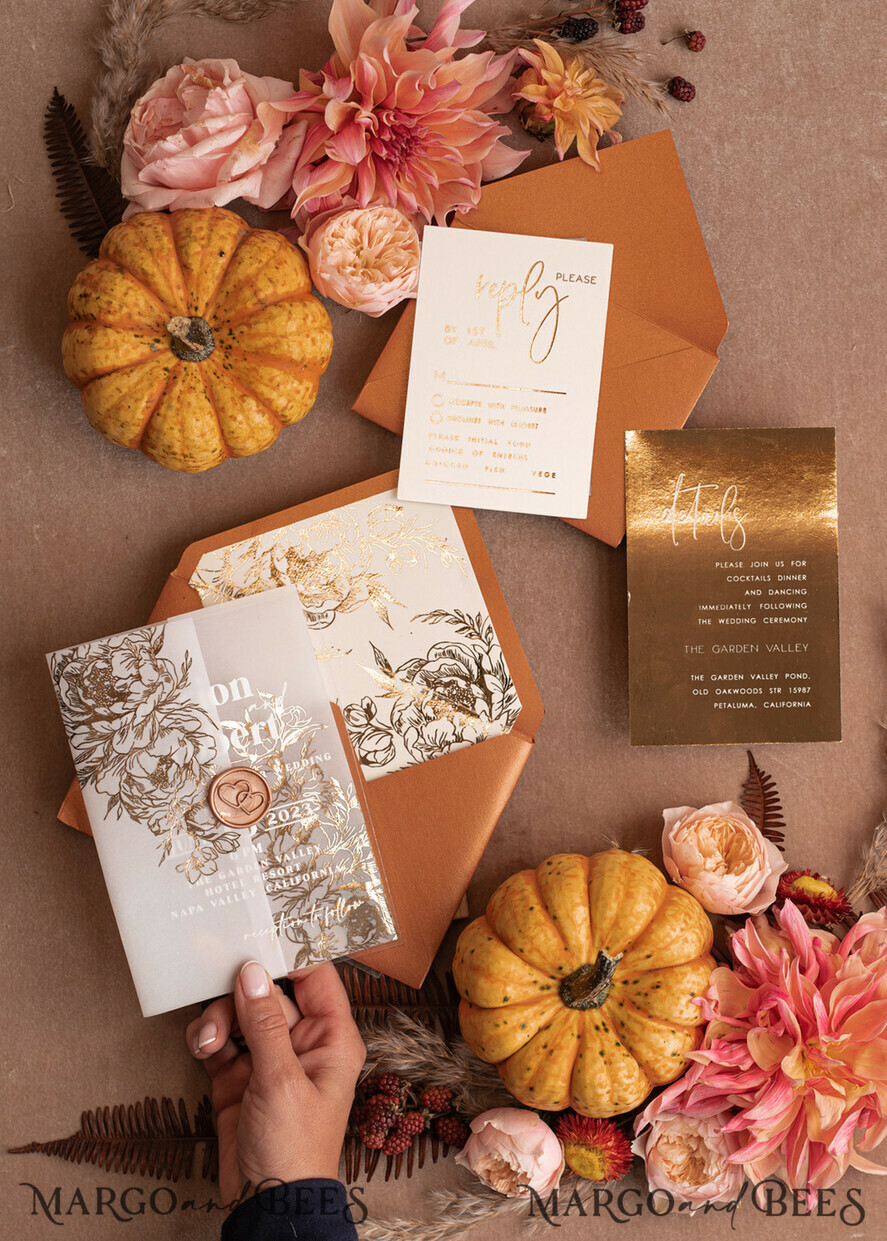 HOCHZEITS EINLADUNGEN Gold / Roségold / Silber / Glitzer Acryl-Hochzeitseinladungssuite, Boho Glam Hochzeitseinladungen, Golden Shine Hochzeitseinladungen, Elegante goldene Hochzeitseinladungen