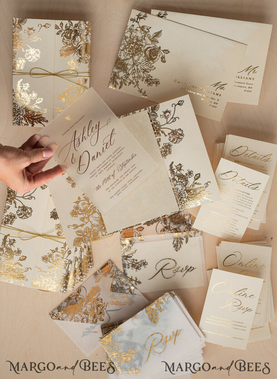 HOCHZEITS EINLADUNGEN Gold / Roségold / Silber / Glitzer Luxus-Goldfolie-Hochzeitseinladungen, Plexi-Glamour-Hochzeitseinladung Suite, elegante Samt-Hochzeitseinladungen, maßgeschneiderte goldene Hochzeitspapeterie.